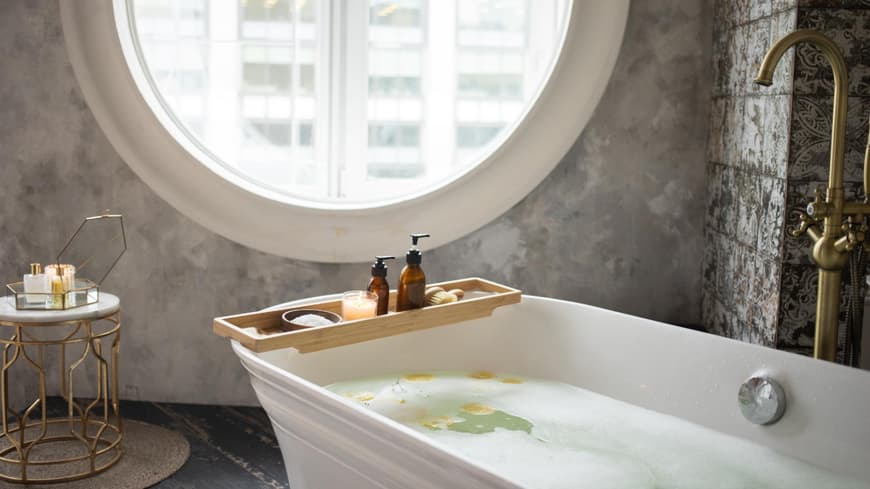 Ein gemütliches Badezimmer