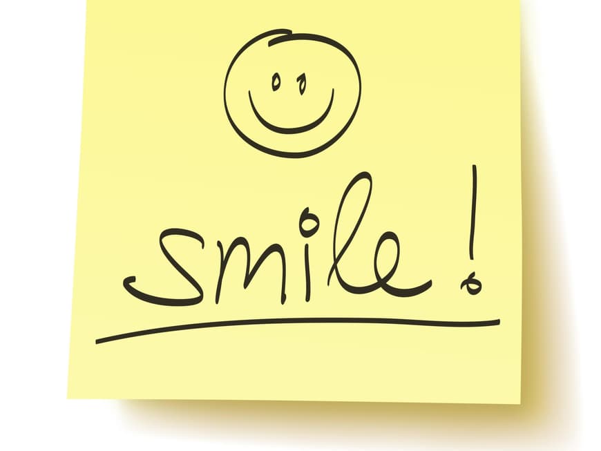 Smile auf Post it
