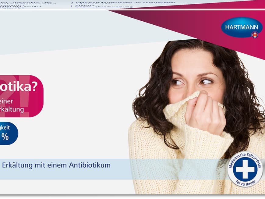 Ob eine solche bakterielle Superinfektion vorliegt, können Verbraucher mit dem Veroval® SELBST-TEST „Helfen Antibiotika?“ herausfinden. Ist dieser positiv, ist der Gang zum Arzt unerlässlich.