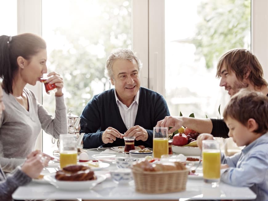 Gemeinsame Mahlzeiten sorgen für ein harmonisches Familienleben