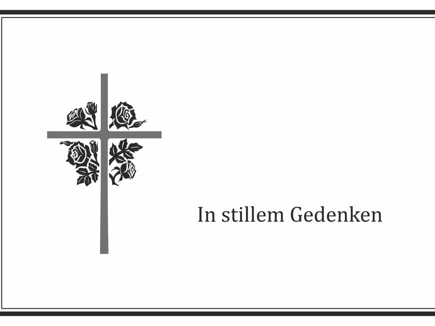 Ein Bestattungsunternehmen hilft meist bei Entwurf und Herstellung der Trauerkarten