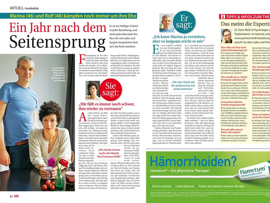 Ein Seitensprung ist nicht leicht zu verkraften