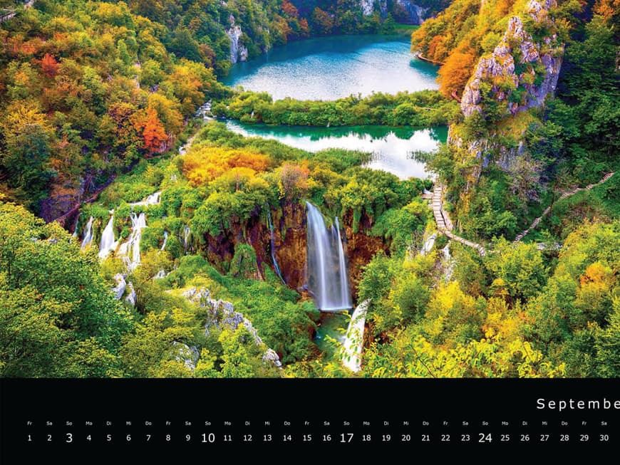 Plitvice Lakes Waterfall, Kroatien