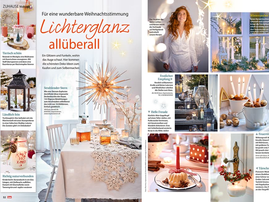 Lichterglanz überall: Ob selbstgemacht oder gekauft - diese Deko-Ideen sorgen für eine wunderbare Weihnachtsstimmung