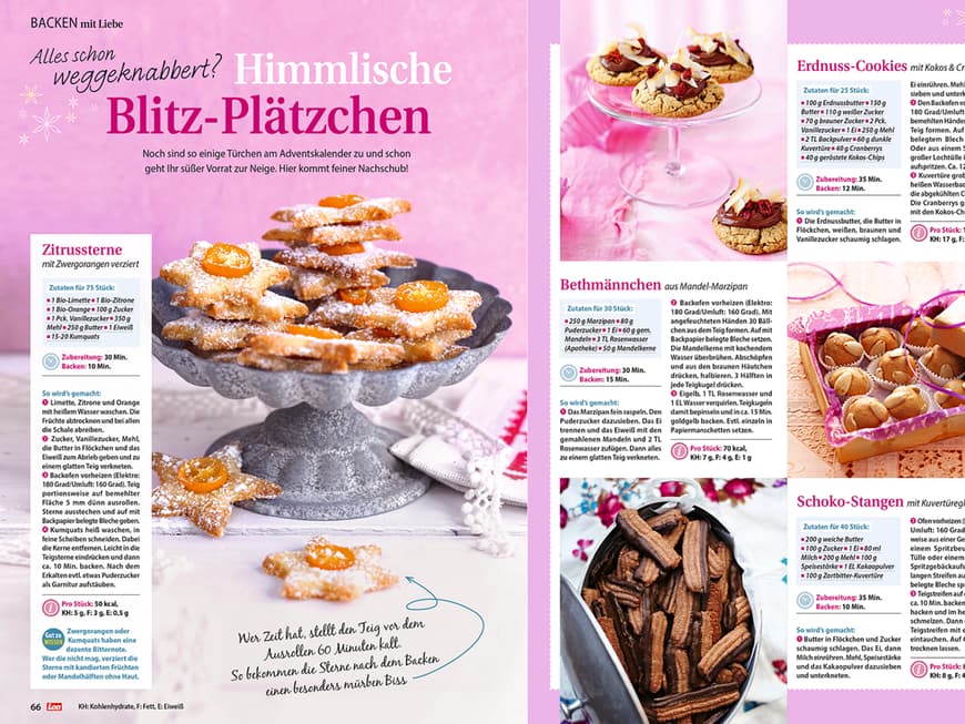 Himmlische Blitz-Plätzchen - Mit diesen Rezepten zaubern Sie im Nu leckeren Nachschub für die Vorweihnachtszeit.