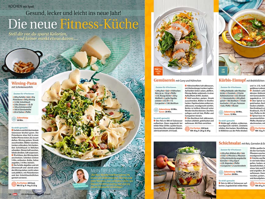 Kalorien sparen und trotzdem schlemmen mit der neuen Fitness-Küche