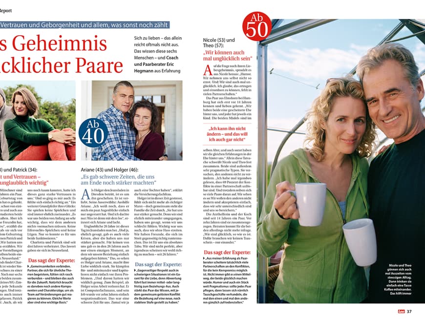 Das Geheimnis glücklicher Paare - Von Vertrauen und Geborgenheit und allem, was sonst noch zählt