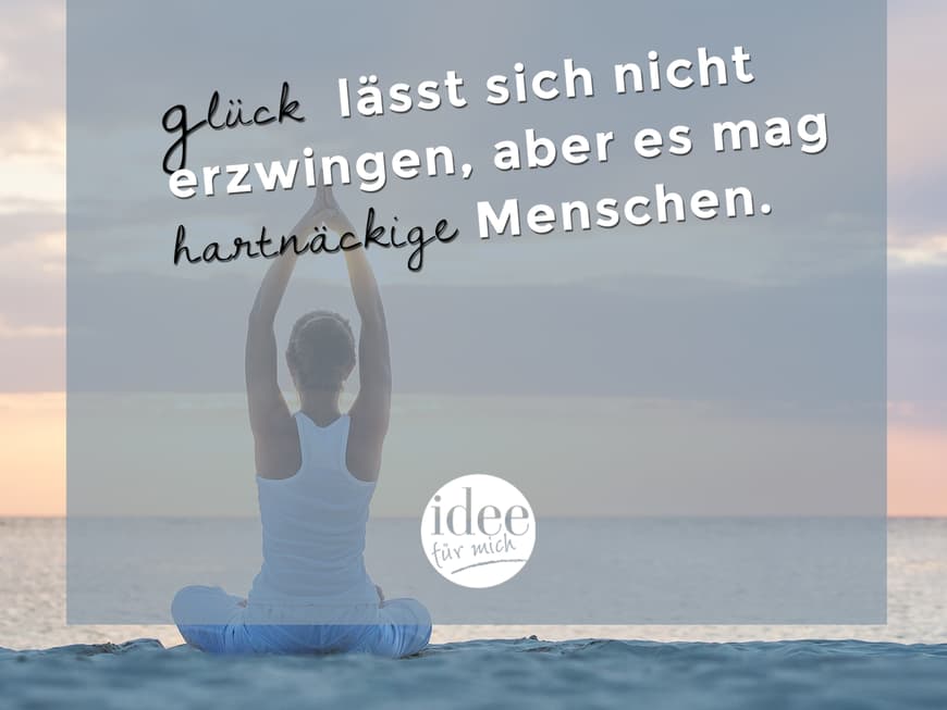 Glück lässt sich nicht erzwingen, aber es mag hartnäckige Menschen.