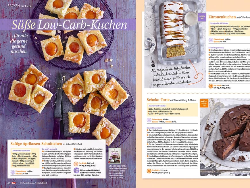 Süße Low-Carb-Kuchen für alle, die gerne gesund naschen