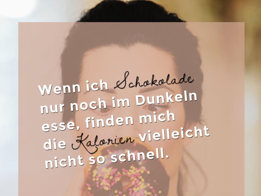 Wenn ich Schokolade nur noch im Dunkeln esse, finden mich die Kalorien vielleicht nicht so schnell.