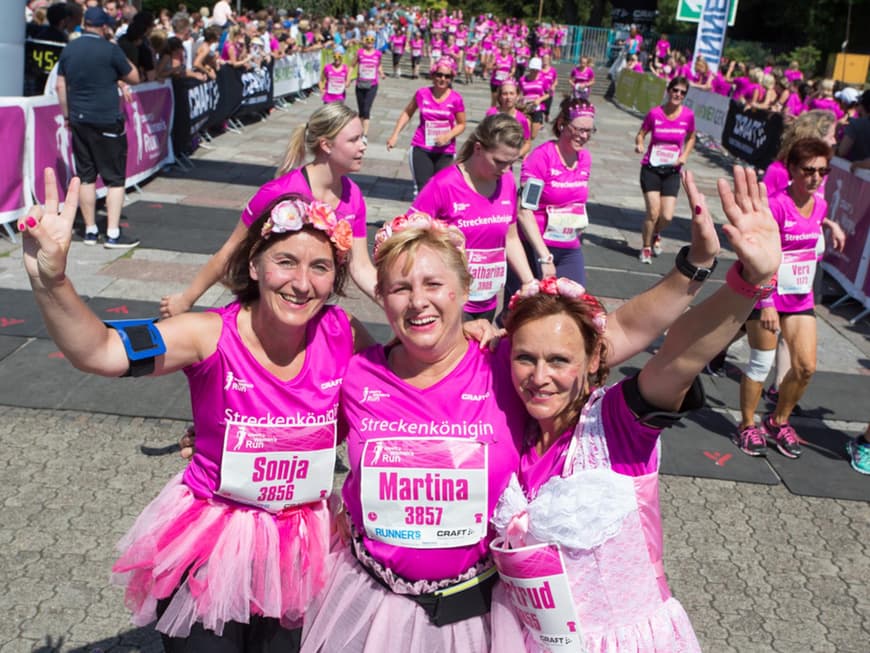 Drei Frauen haben den Lauf gemeistert