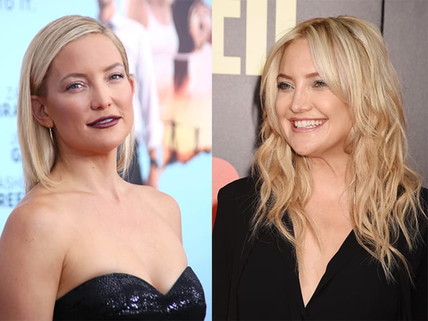 Kate Hudson trägt zwei unterschiedliche Frisuren