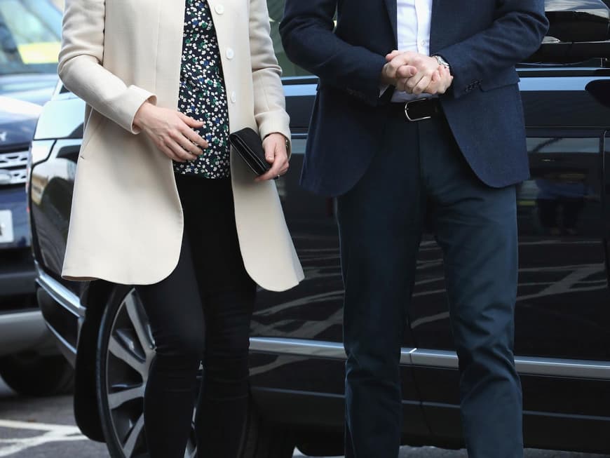 Herzogin Catherine und Prinz William sind im St. Marys Hospital angekommen