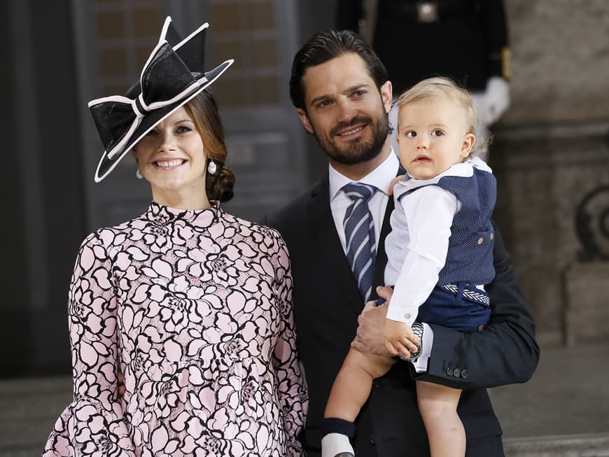 Prinzessin Sofia und Prinz Carl Philip mit ihrem Sohn Alexander