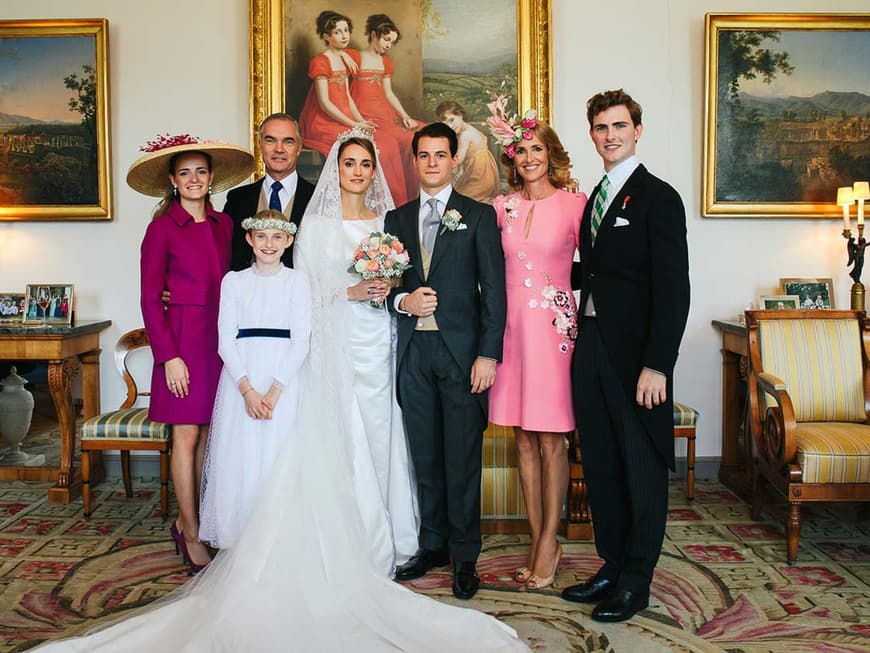 Familienfoto Herzogin Sophie von Württemberg und Graf Maximilien d'Andigne