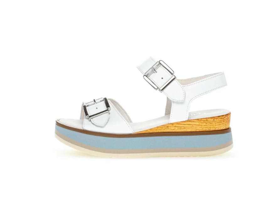 Plateau-Sandalen weiß bunt